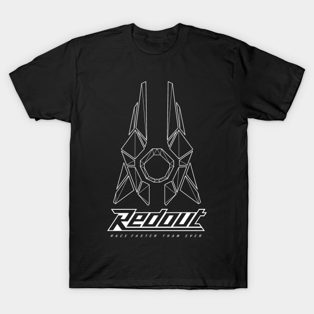 Redout - Wireframe Neptune White T-Shirt by 34bigthings